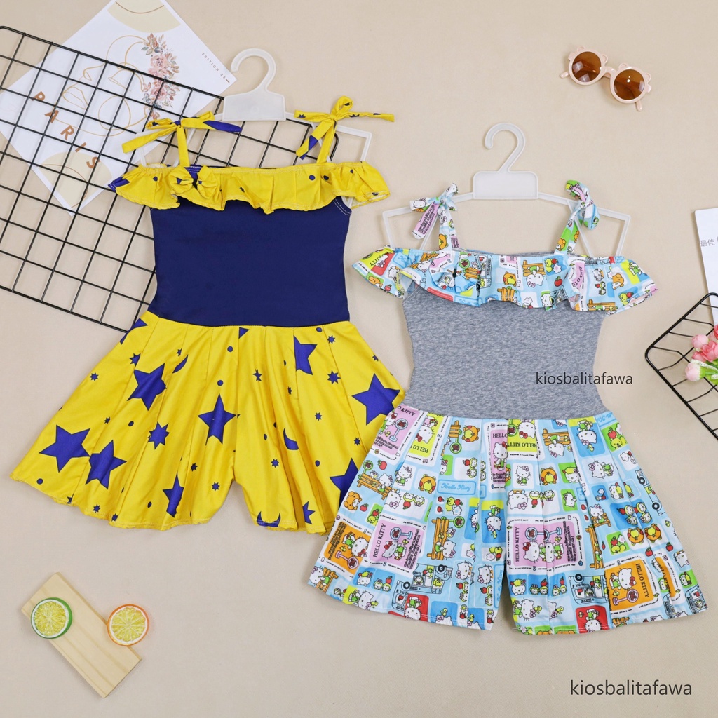 Jumpsuit Sweety uk Bayi - 4 Tahun / Baju Anak Perempuan Overall Kensi Baby Cewek Adem Born Import