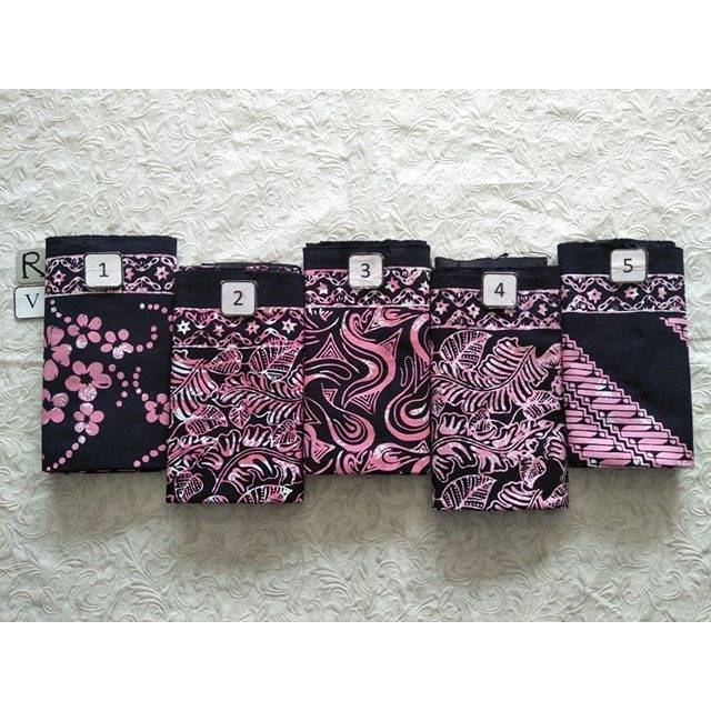 E01 batik pink hitam