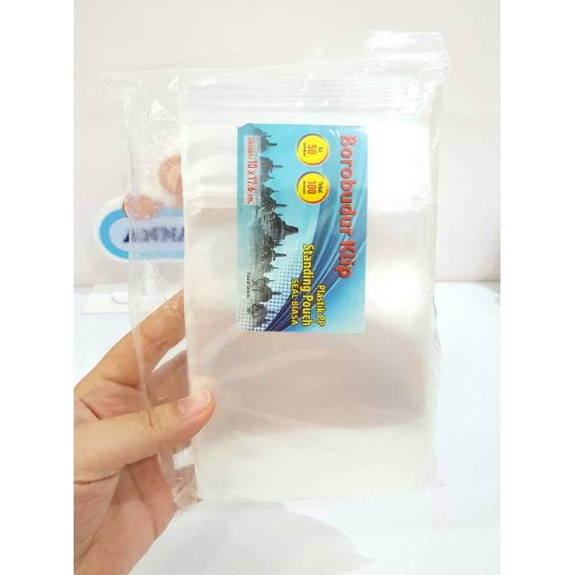 Standing Pouch 10x17,6cm plastik klip zip lock bag single double seal isi 50 lmbr