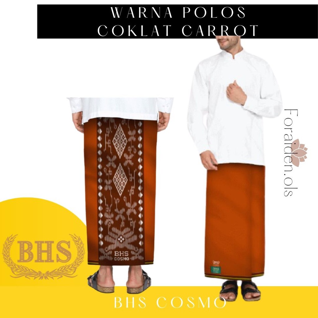 Sarung BHS Cosmo Warna Polos Coklat Carrot