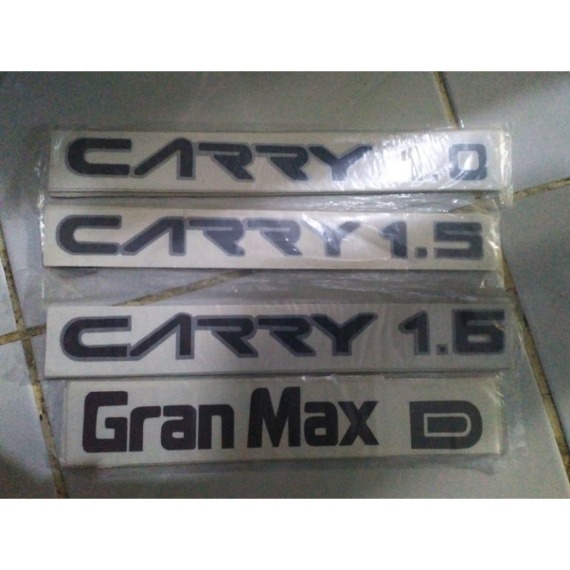 Sticker tulisan Carry 1.0, Carry 1.5, Carry 1.6, Grand Max
