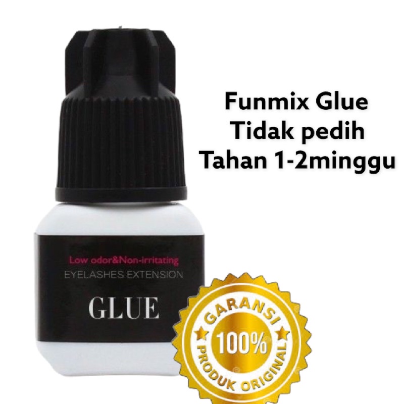 (READY) GLUE Eyelash Extension TIDAK PERIH tahan 1-2minggu FUNMIX Adhesive BLACK GLUE Tanam Bulu Mata funmix