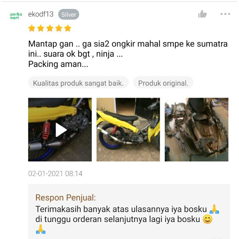 Knalpot Racing RCB Fizr/ F1zr/ Fiz r/ Force1/ Force one/ poswan Dll-5