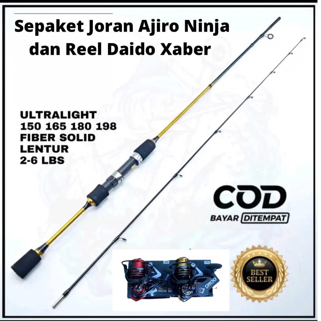 Sepaket UL Ajiro Ninja Dan Reel Daido Xaber