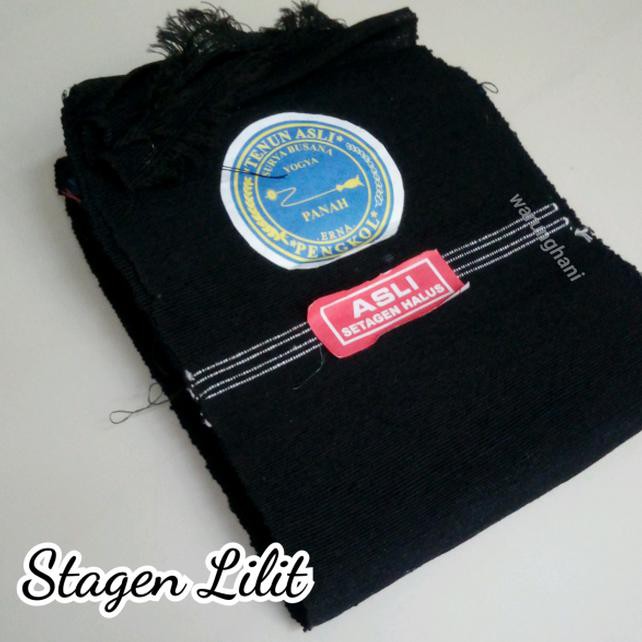 Stagen Bengkung Stagen Lilit Tenun - Hitam
