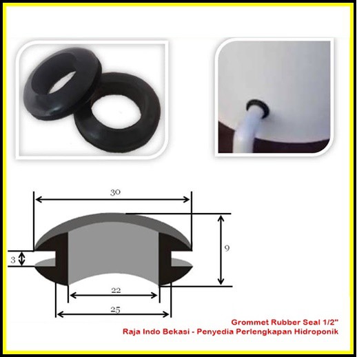 Grommet Gromet 1/2&quot; Seal - Sistem Dutch Bucket Hidroponik Aquaponik Ok 1/2 Inch Pipa Selang