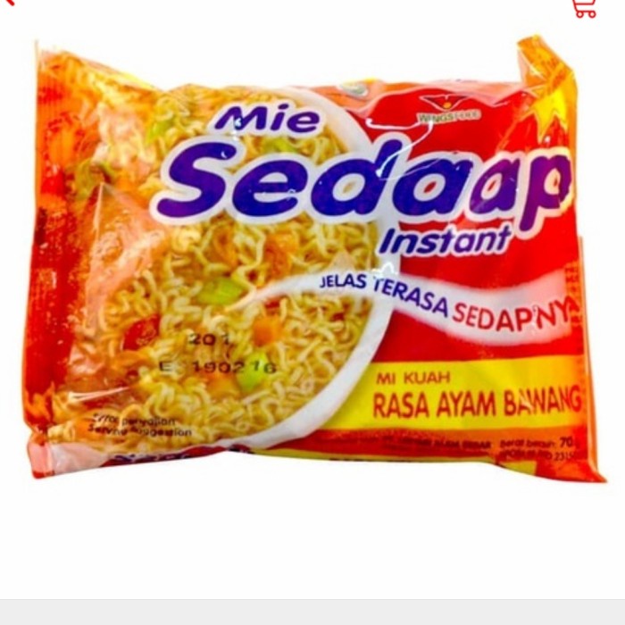 

makanan mie instan sedap mie rasa ayam bawang 70gr