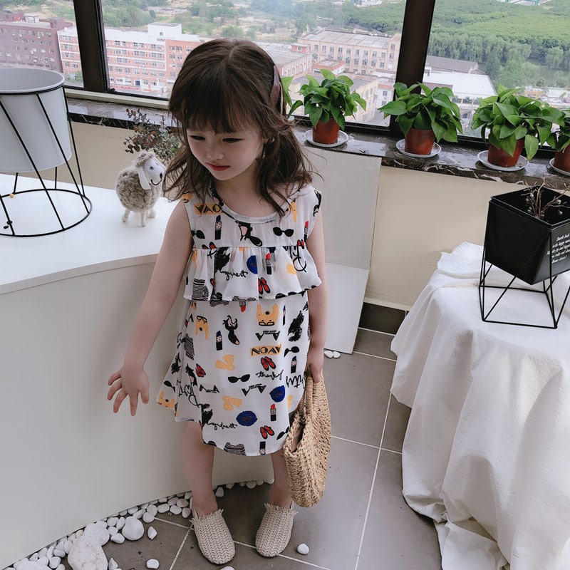 Promo !! Dress anak cewek lucu / dress fashion noav in rumbai ukuran 1-2tahun / Dress import termurah