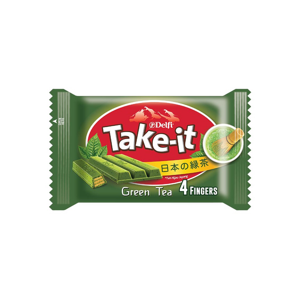 

Delfi Take-it Green Tea 4 Fingers 35gr Cemilan Biskuit Wafer Termurah