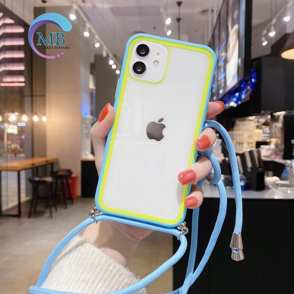SOFTCASE SLINGCASE LANYARD TALI AURORA IPHONE 6G 7+ 7G 6S 8 6G+ 6S+ 7G+ 8G+ X XR XS MAX MB775