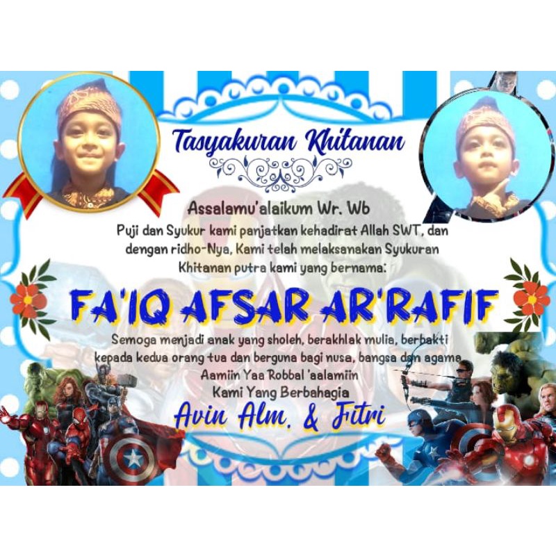 

STIKER LABEL NASI BOX KARAKTER AVENGERS UNTUK ACARA SYUKURAN KHITANAN - AQIQAH - KELAHIRAN