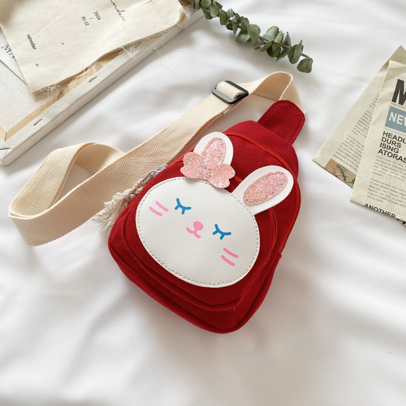 HappyOliver TAS BUNNY SLINGBAG tas import anak resleting tas slempang anak laki perempuan