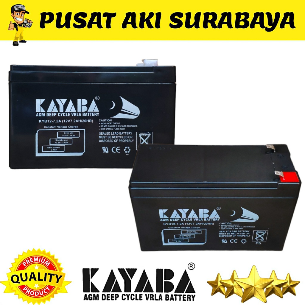 KAYABA 12 VOLT 7.2 AMPER ACCU VRLA UPS AKI KERING 12V 7.2AH BATERAI SPRAYER BATTERY TIMBANGAN EMERGENCY LAMP MOBILAN ANAK PLIKO PMB UNIKID YUKITA