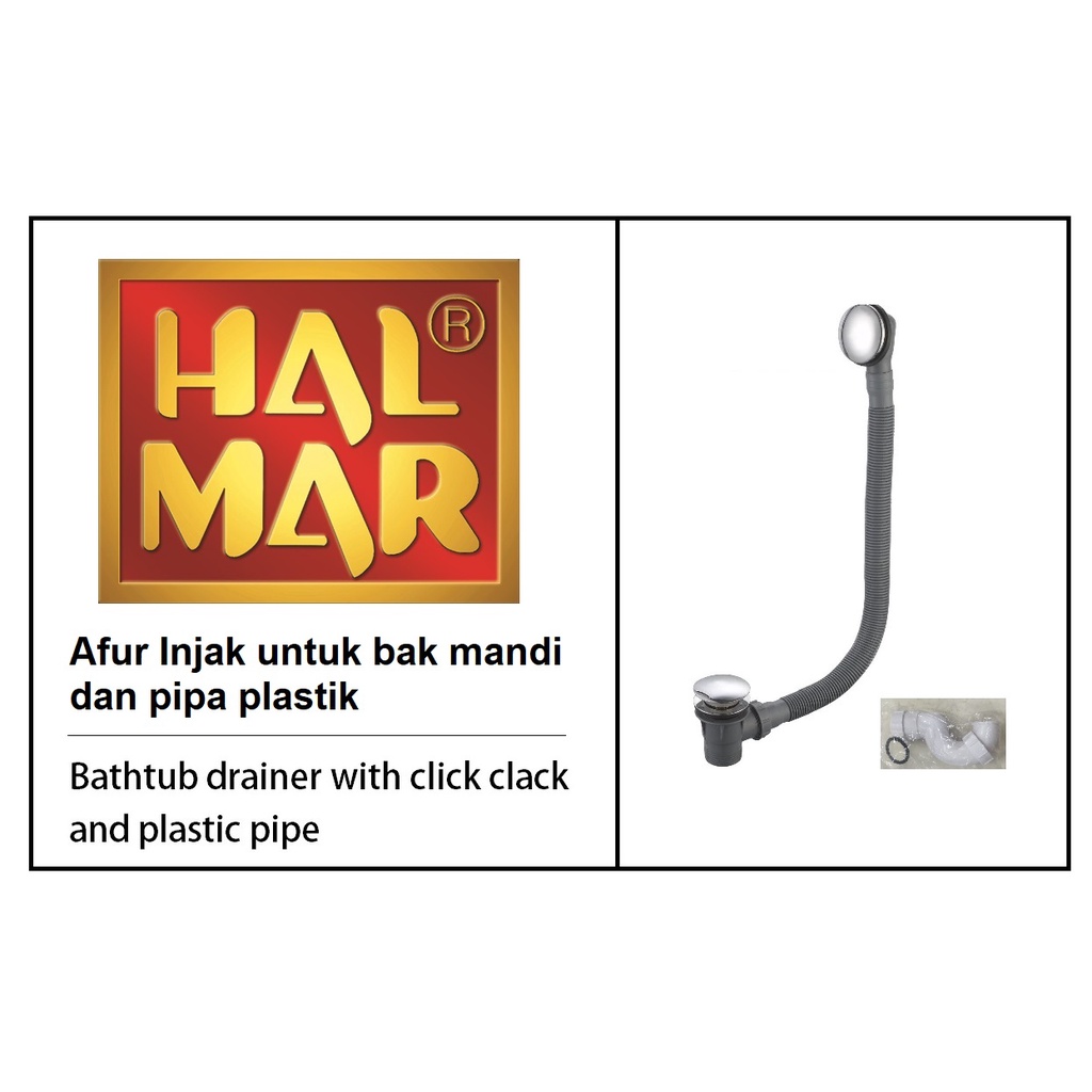 Halmar Afur Injak Bathtub/Bak Mandi - STD New, Pipa Plastik Premium