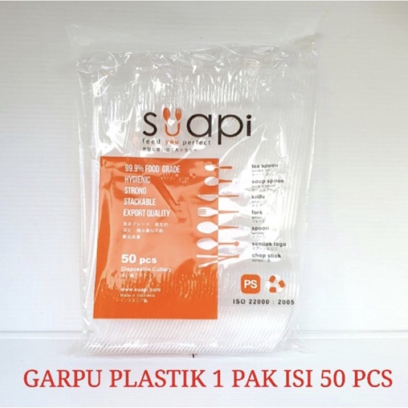 GARPU PELASTIK BENING MERK SUAPI ISI 50 PCS