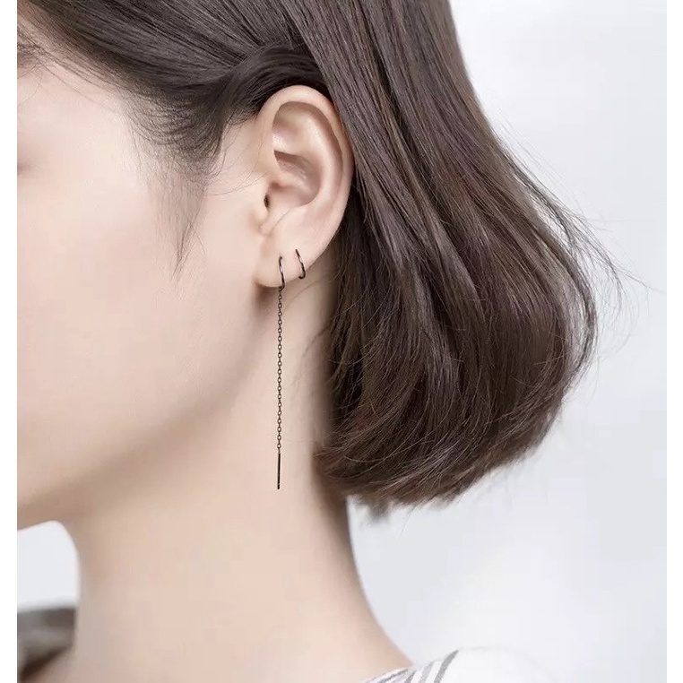 Ark.co - Clove earrings anting earthreader hitam multiway anti karat minimalis