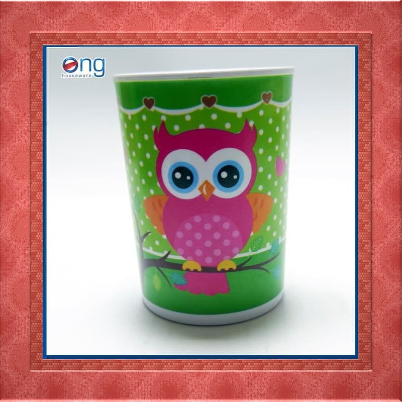 Diskon Mug Gelas Karakter Owl Burung Hantu Melamine Vanda CF3951-3 CF 3951-3 Penawaran Menarik