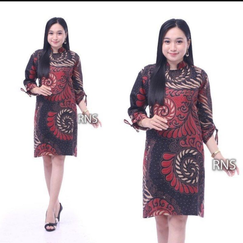 Tunik Batik Wanita Batik Tunik katun motif batik Baju guru baju wanita