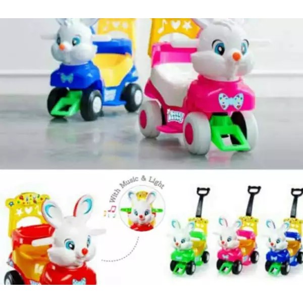 JT - Mobil dorong kelinci odong odong - mobil duduk - SHP BB588 mainan anak