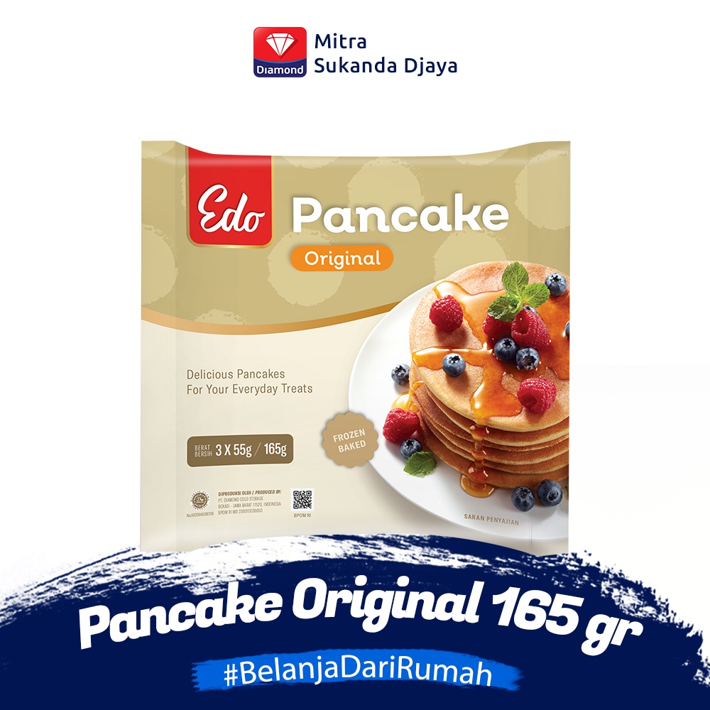 

EDO pancake original 165gr | edo pancake original panekuk instan siap saji 165gr