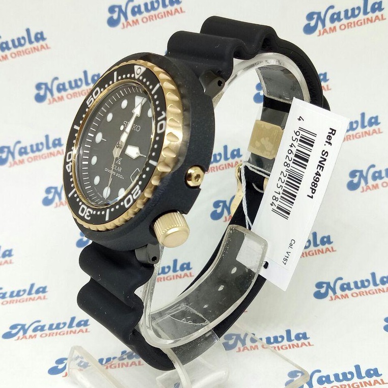 Seiko Prospex SNE498P1 Solar Tuna Black Gold - Jam Tangan Pria SNE498