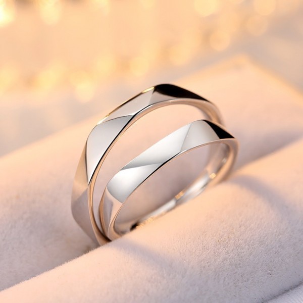 Cincin Kawin Pasangan Asli Emas Silver Lamaran Emas Wedding Ring Palladium Kawin Sepasang CP067