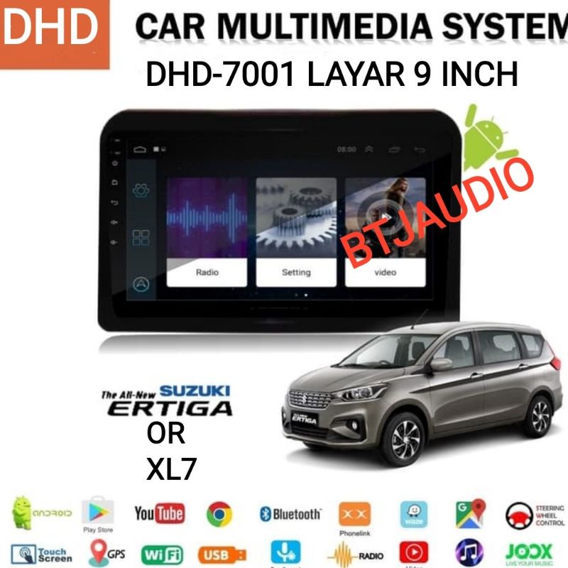 HEAD UNIT TAPE MOBIL DOUBLE DIN SUZUKI NEW ERTIGA 2019/XL 7 OS ANDROID LAYAR 9 INCH ATAU 10 INCH