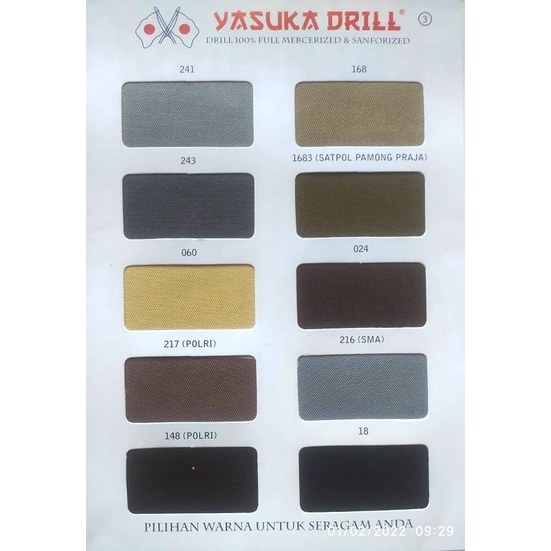 bahan celana/kain drill Japan drill