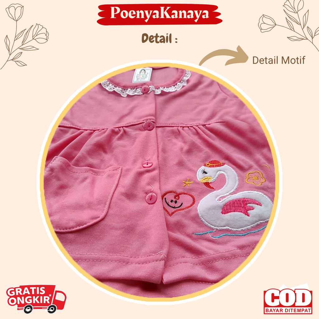 Setelan Baju Bayi Piyama Bayi Panjang Perempuan SWAN LOVE Yeiko 6-18 bln SPY08