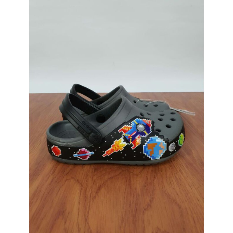 SANDAL ANAK CROCS FUN LAB GALATIC, TRAIN, EXCAVATOR TRAKTOR CLOG KIDS and JUNIOR-GALATIC