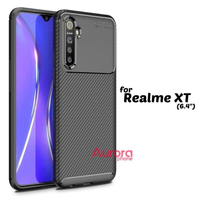 REALME XT SOFT CASE AUTOFOCUS ORIGINAL CARBON BEETLE CASING - HITAM