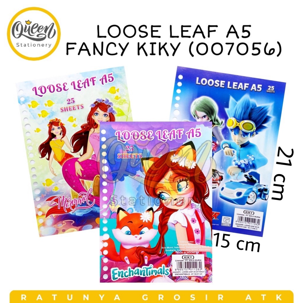 

1 PAK LOOSE LEAF A5 FANCY KIKY / REFILL BINDER / ISI BINDER (007056)