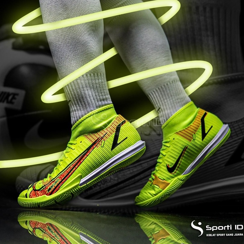Sepatu Futsal Nike Mercuarial Superfly 8 Academy IC - Volt CV0847-760 Original