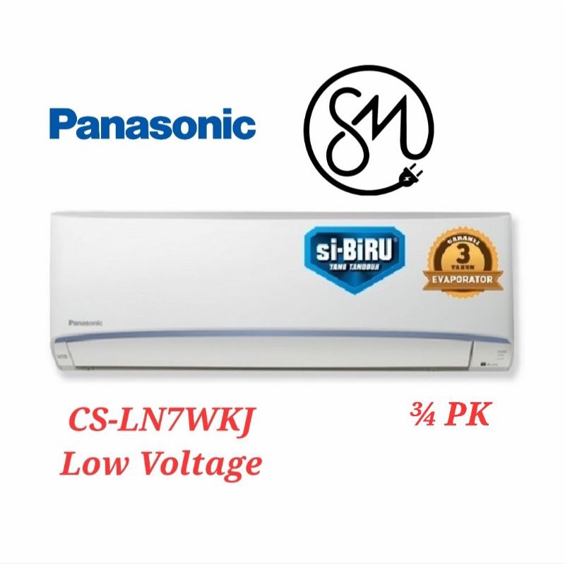 AC Panasonic 3/4 PK CS-LN7WKJ LN7 7WKJ si biru Low Voltage