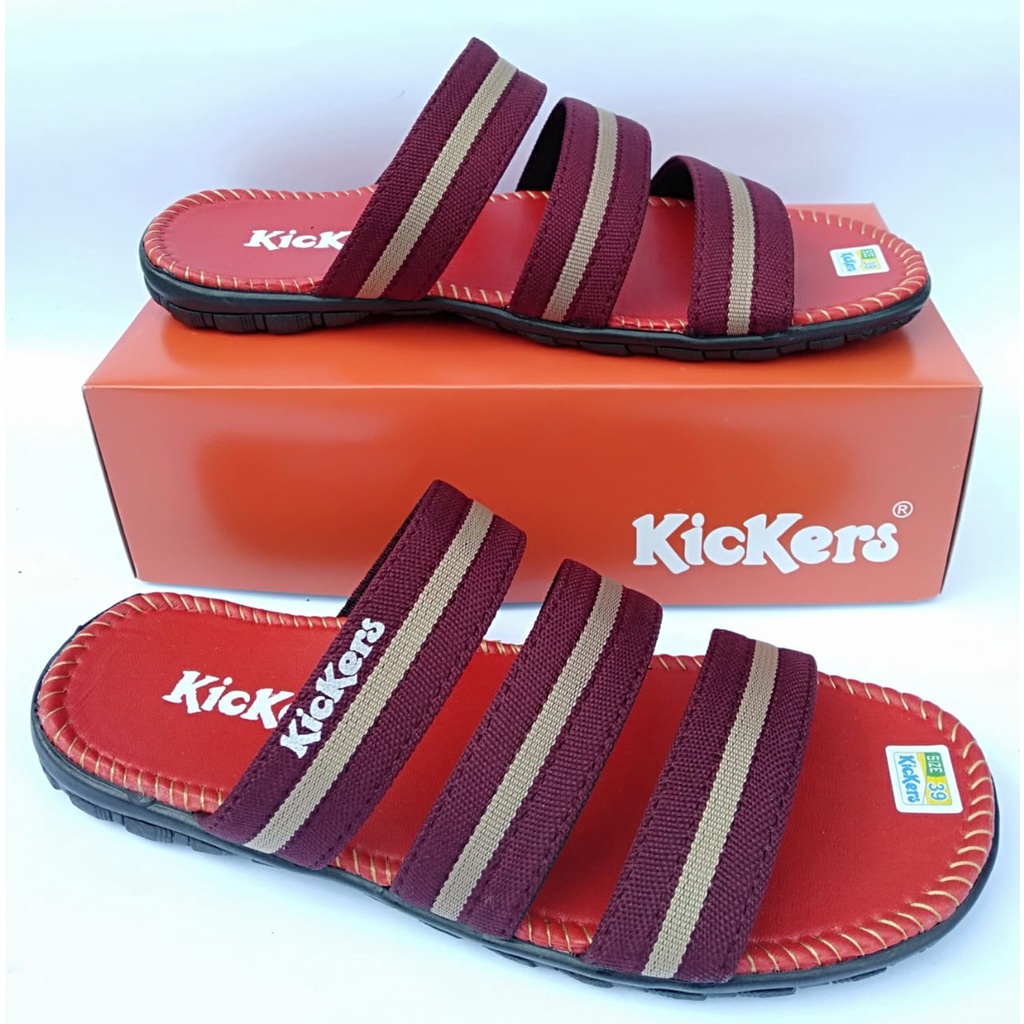 Sandal kickers pria original sendal slide selop casual slop distro dewasa terbaru murah kekinian COD