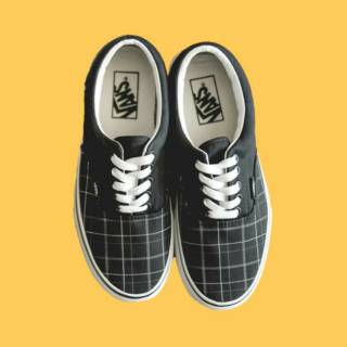 vans era woven plaid