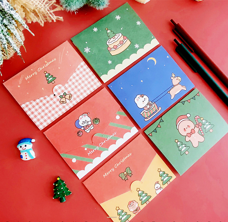 Kartu Ucapan Selamat Natal Mini Diy Desain Kartun Lucu