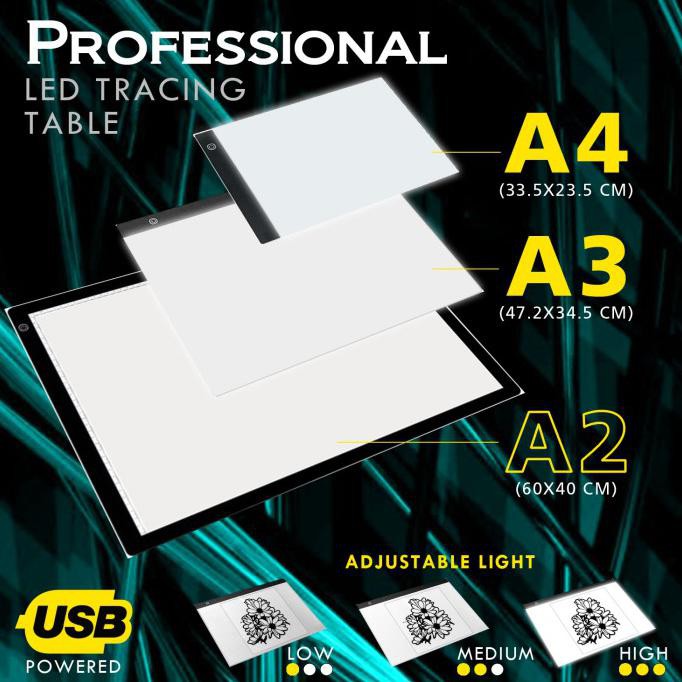 

Sale Tracing Board LED A4 A3, Papan Jiplak Light Pad Gambar Drawing - A3