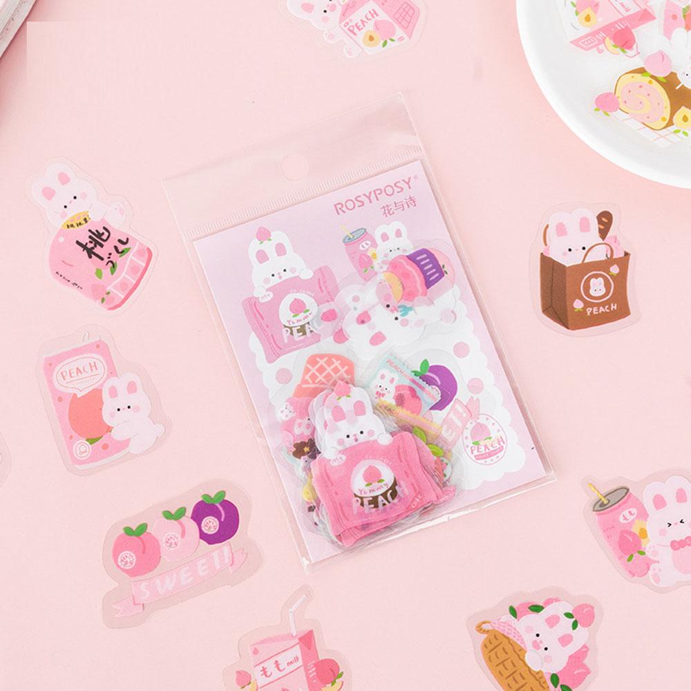 Agustinina Stiker Hias Kawaii Chunky Tahan Air DIY Scrapbooking Album Foto Diary Marker Buku Alat Tulis Hewan Peliharaan