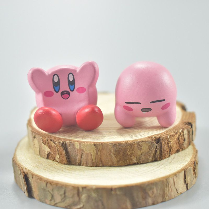 New Kawaii Action Figure Cartoon Kirby Figure Star Kirby Decorate Dolls Mini Model Toys Collection Figure Doll Kids Gifts Chef with Spoon 6PCS