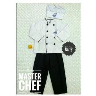 Baju kostum anak profesi koki cilik Master Chef Junior Baju kostum anak profesi koki cilik Master Chef Junior