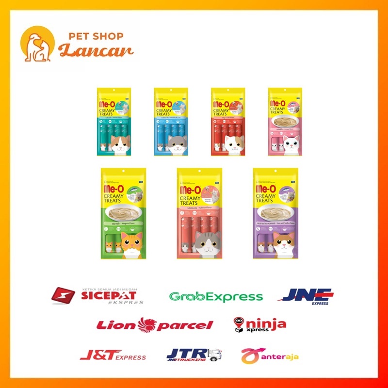 MeO Me-O Creamy Treats Snack Makanan Kucing isi 4 pcs / 15gr x 4