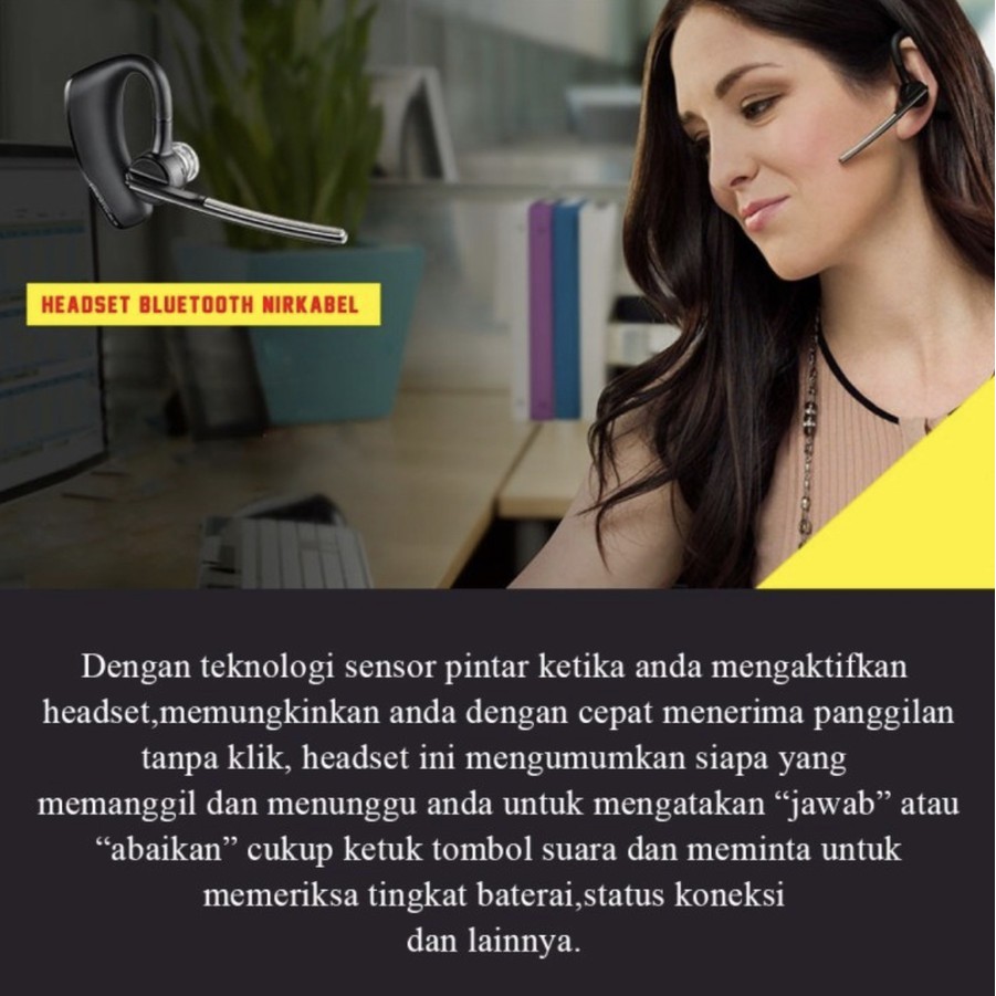 Headset Bluetooth Nirkabel - HEADSET TANPA KABEL KEREN VOOYAGER