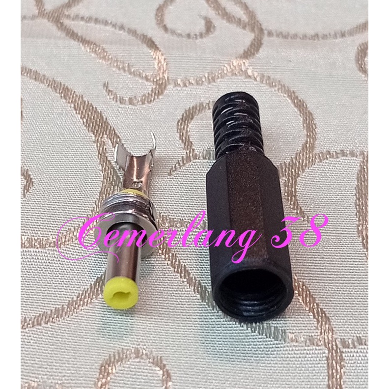 Jack DC buntut 4.0mm x 1.7mm Pria DC Power Socket Jack Solder Connect