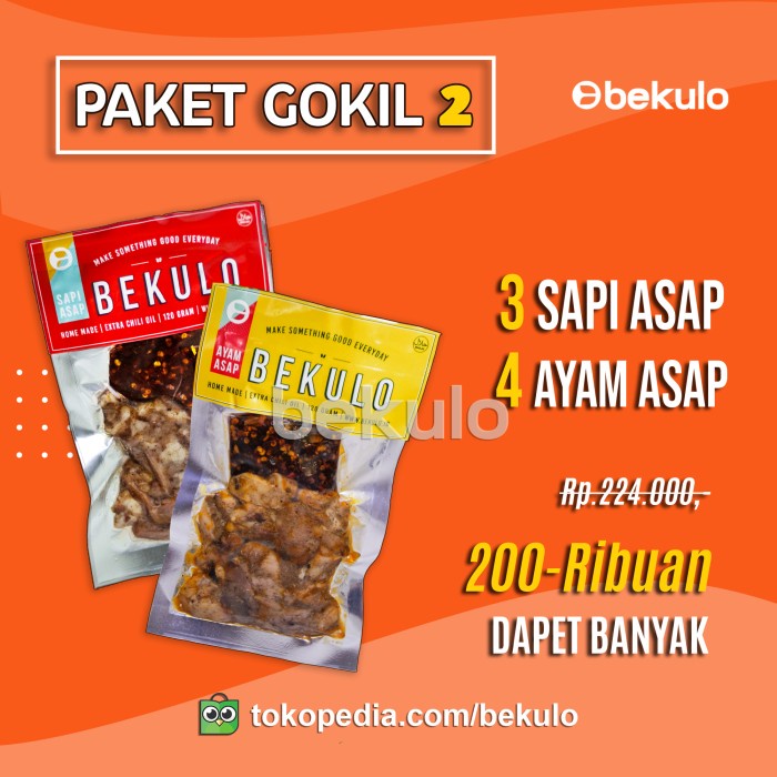 Sapi Asap / Sei Sapi BEKULO Paket Hemat 2 Spesial PROMO - BARU