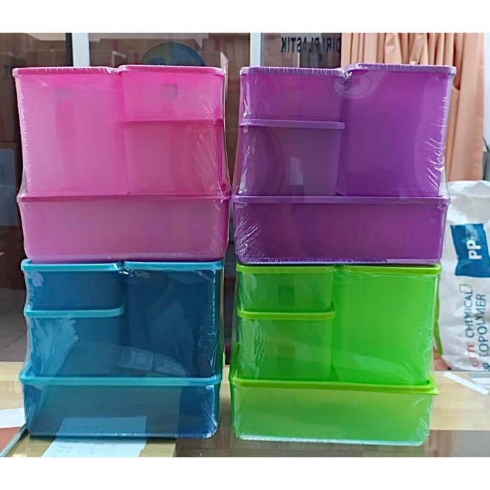 [COD] TOPLES CALISTA ISI 4 - TOPLES SET PLASTIK TEMPAT MAKAN 4PCS