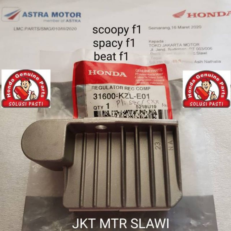 31600 KZL E01 Kiprok atau regulator beat f1 sm scoopy f1 asli honda 31600 KZL E01