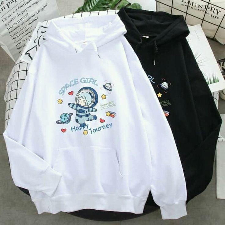 HOODIE WANITA CARTOON SPACE GIRL - JUMPER TEBAL PREMIUM