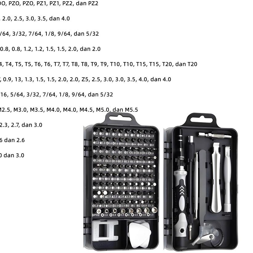 ☋ ISKU Kunci SOK 46 PC Set Socket (1/4 ") Kunci SOK kunci shock set tekiro 46 PC Set Socket (1/4") K