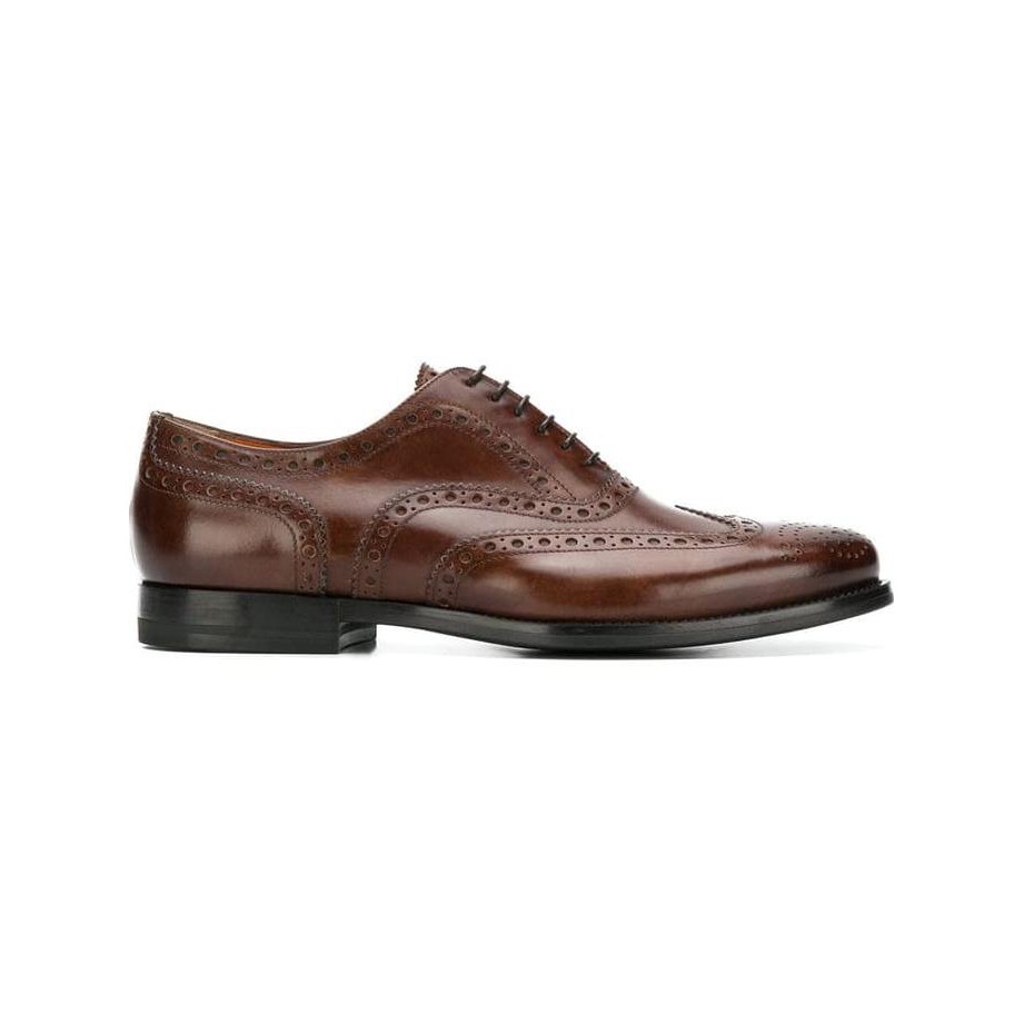 Pengiriman Cepat Leather Embroided WIngtip Oxford Shoes CUCI GUDANG